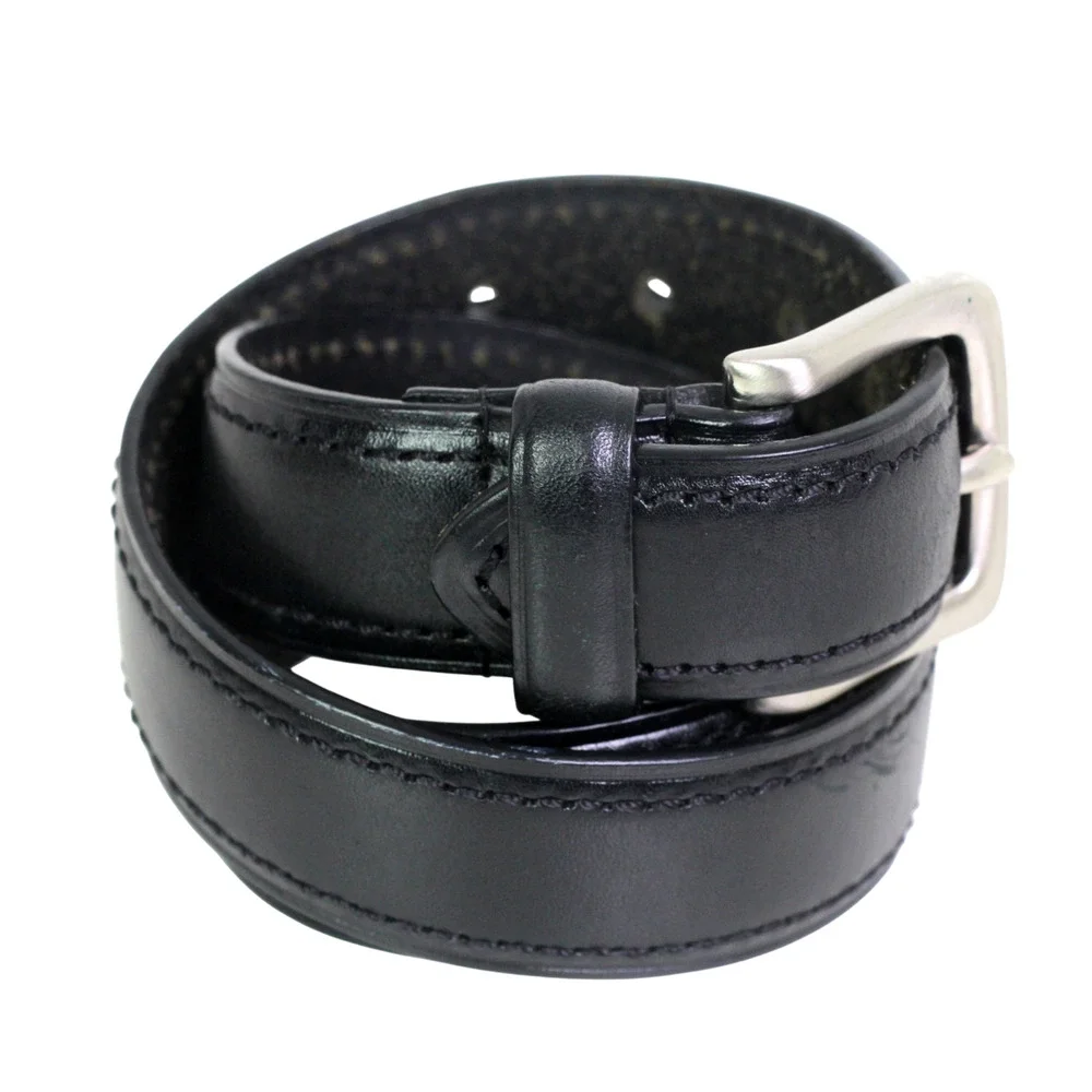 CLASSIC BLACK GENUINE LEATHER 1 1/4